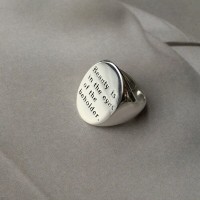 J598 SILVER COLOUR WITH LETTERS STAINLESS STEEL